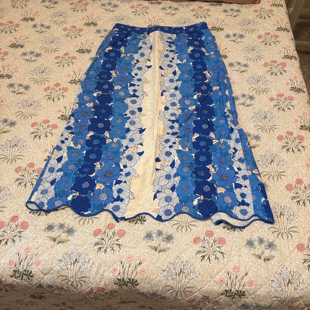 Blue and white FARM Rio skirt